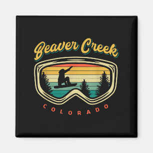Beaver Creek Colorado Vintage-Farben-Snowboard Magnet