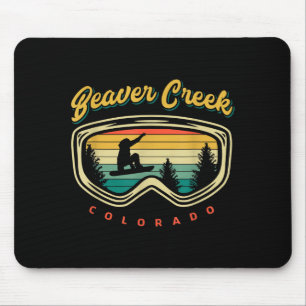 Beaver Creek Colorado Vintage-Farben-Snowboard Mousepad