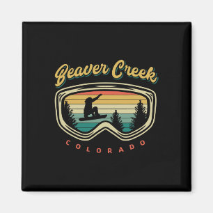 Beaver Creek Colorado Vintage-Farben Snowboard Ski Magnet