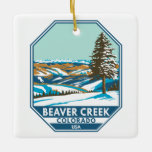 Beaver Creek Skigebiet Winter Colorado Keramikornament<br><div class="desc">Biber Creek Winter Kunstdesign zeigt die Winterlandschaft.</div>
