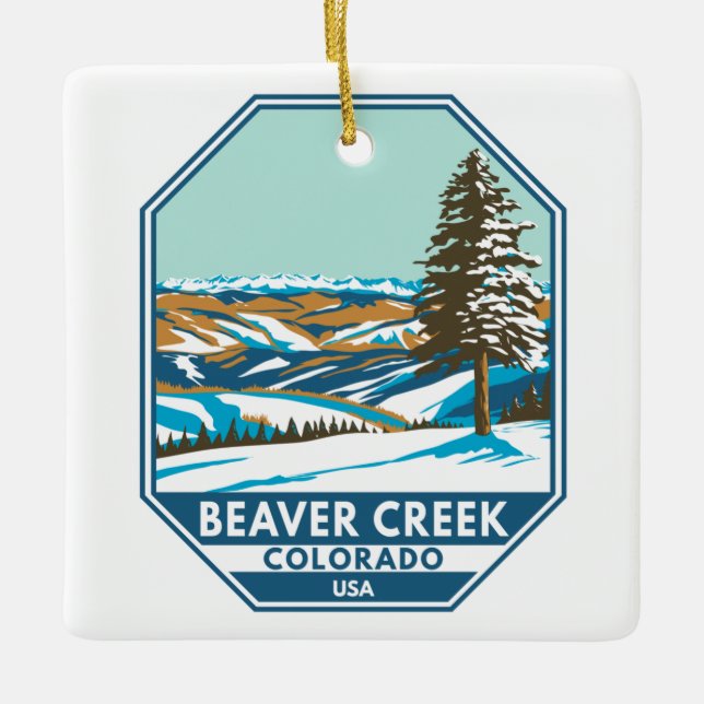 Beaver Creek Skigebiet Winter Colorado Keramikornament (Vorderseite)