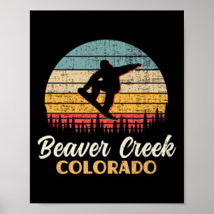 Beaver Creek Snowboarden Colorado Vintag Poster