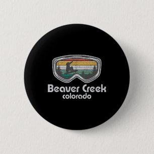 Beaver Creek Snowboarding Retro Colorado Snowboard Button