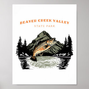 Beaver Creek Valley State Park Retro Vintage Angel Poster