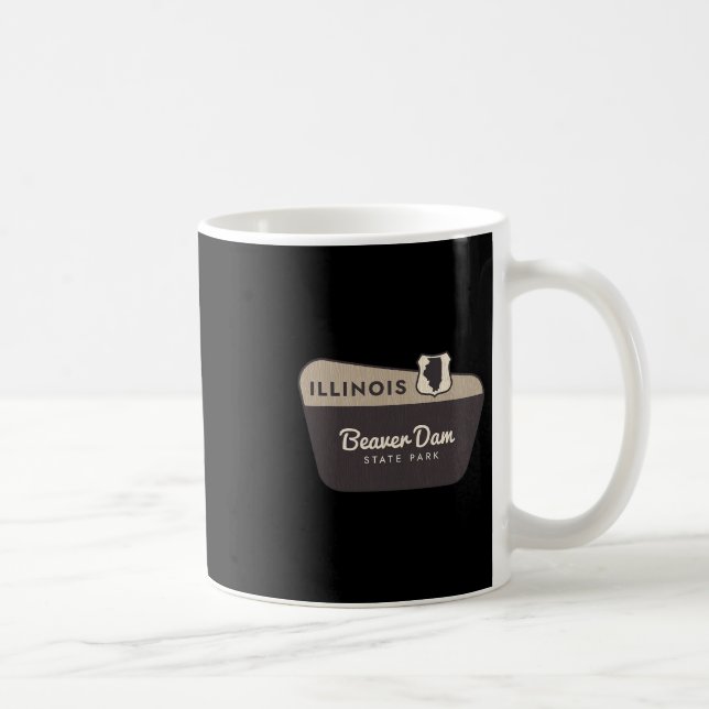 Beaver Dam State Park Illinois Willkommensschild U Kaffeetasse (Rechts)