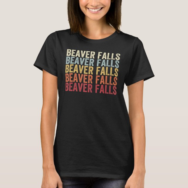 Beaver Falls Pennsylvania Beaver Falls PA Retro Vi T-Shirt (Vorderseite)
