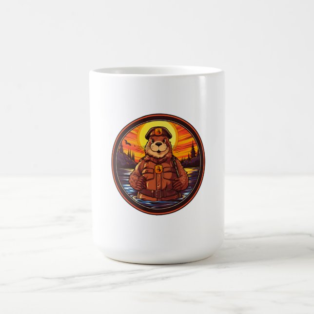 Beaver Firefighter Kaffeetasse (Mittel)