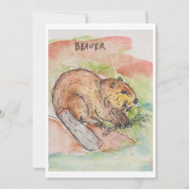 Beaver Greeting Card Feiertagskarte