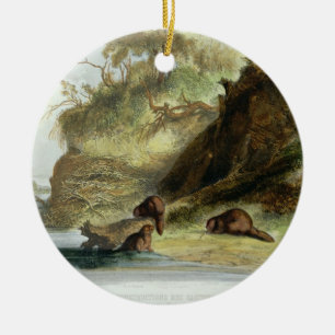 Beaver Hütte auf dem Missouri, überziehen Sie 17 Keramik Ornament