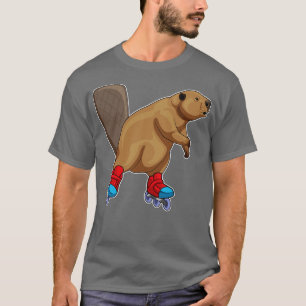 Beaver Inline Skaten Roller Skate T-Shirt