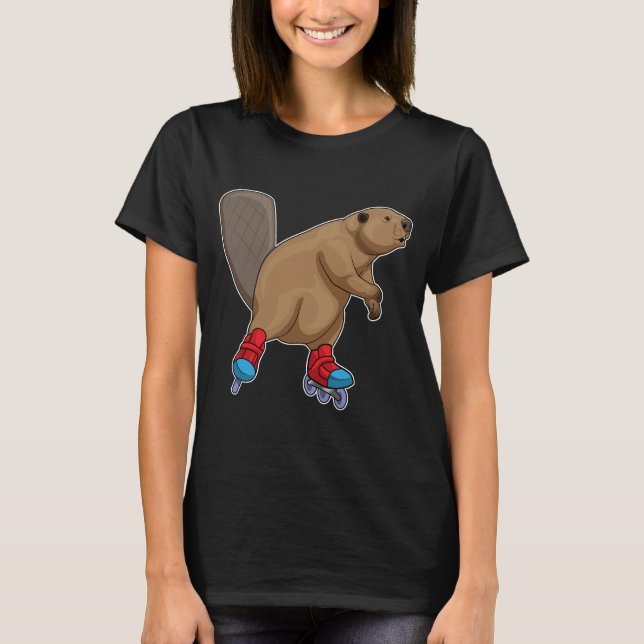 Beaver Inline skating Roller skates T-Shirt (Vorderseite)