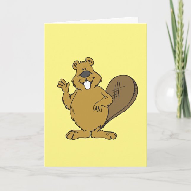 BEAVER JEDEN ANLASS HELLO CARD KARTE (Vorderseite)