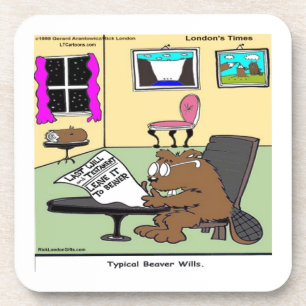 Beaver Living Wills Rick London Funny Getränkeuntersetzer