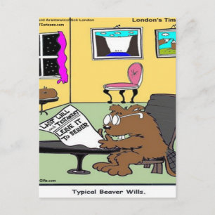 Beaver Living Wills Rick London Funny Postkarte