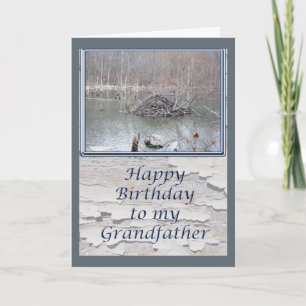 Beaver Lodge Großvater Geburtstagskarte Karte