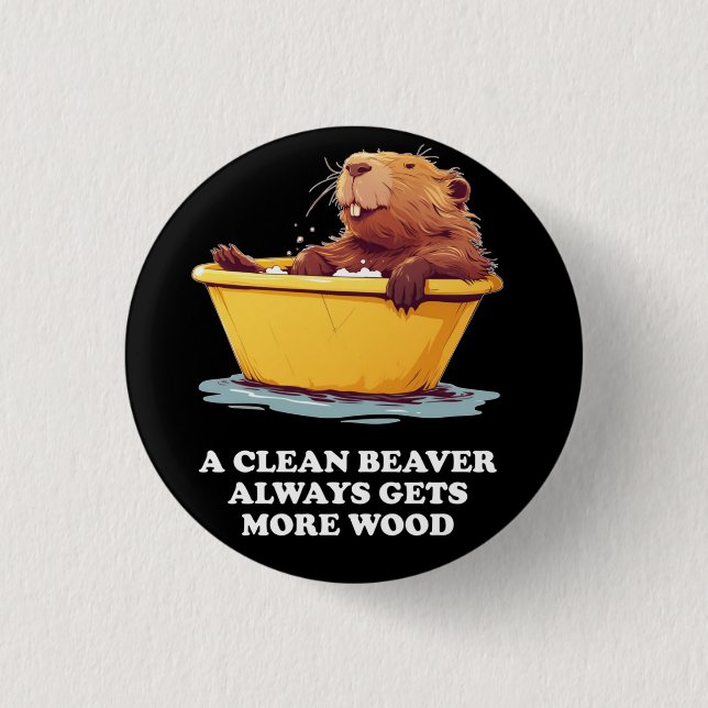 Beaver Lover Bath Button (Vorderseite)