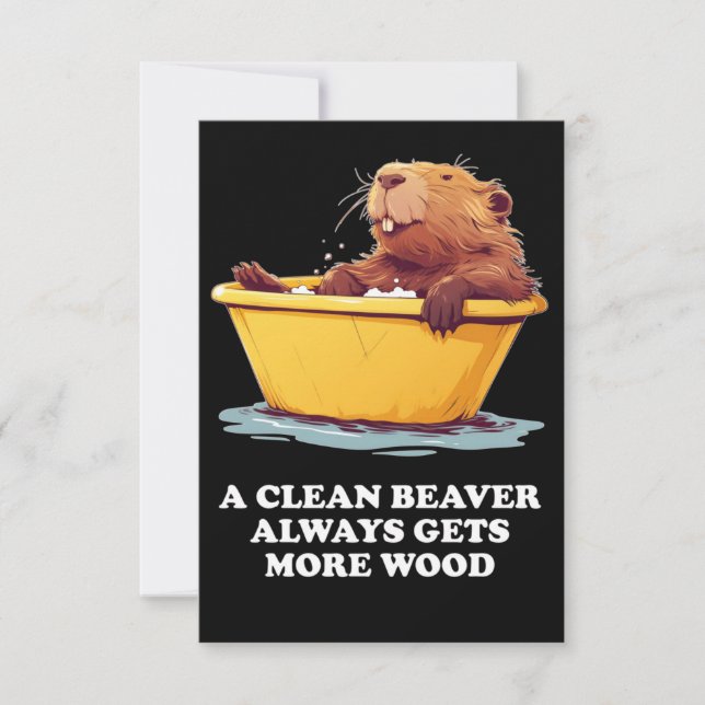 Beaver Lover Bath Dankeskarte (Vorderseite)