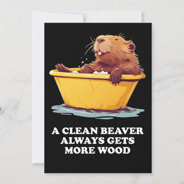 Beaver Lover Bath Dankeskarte (Vorderseite)