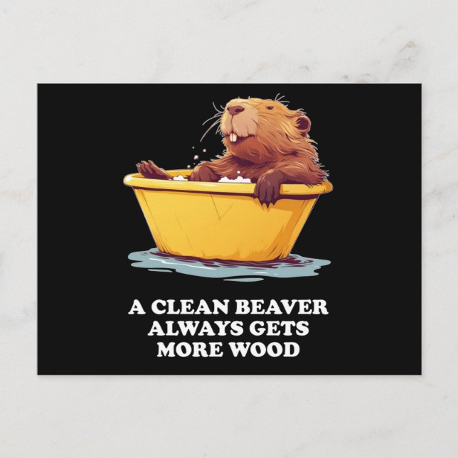 Beaver Lover Bath Postkarte (Vorderseite)