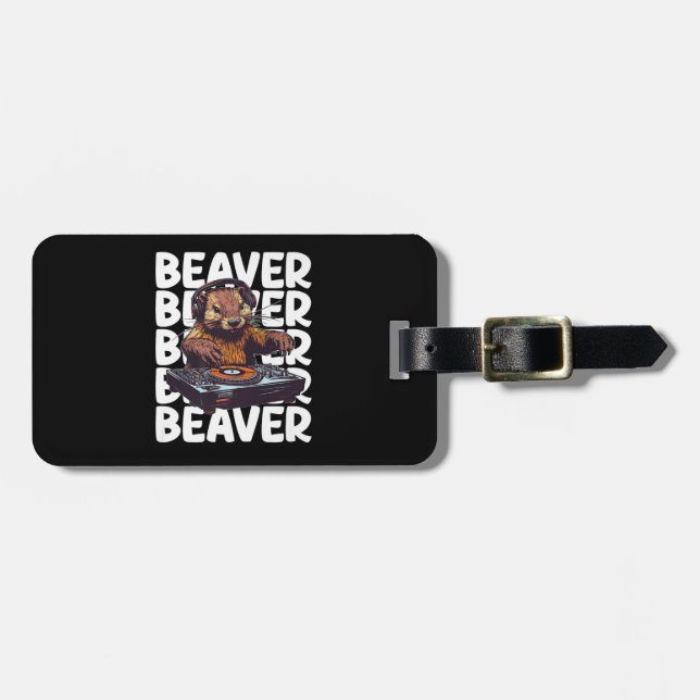 Beaver Lover DJ Tags generieren Gepäckanhänger (Vorderseite horizontal)