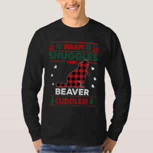 Beaver Lover Xmas Niedlich Pet Ugge Weihnachtskrau T-Shirt
