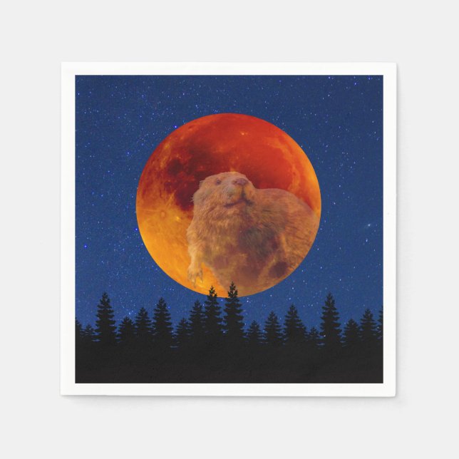 Beaver Moon im November Serviette (Vorderseite)