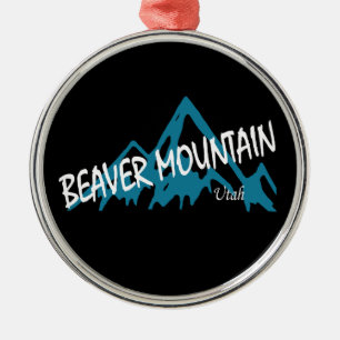 Beaver Mountain Resort Berge Ornament Aus Metall