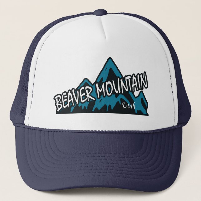 Beaver Mountain Resort Berge Truckerkappe (Vorderseite)