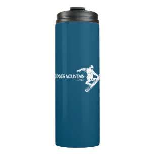 Beaver Mountain Resort Utah Snowboarder Thermosbecher