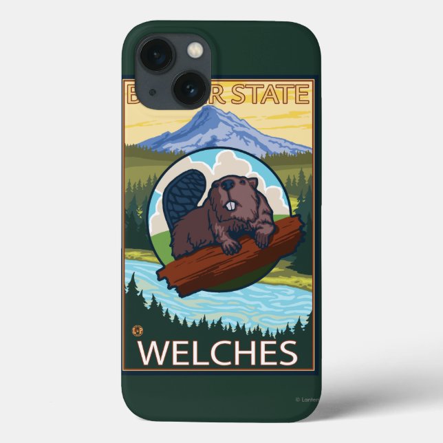 Beaver & Mt. Hood - welches, Oregon Case-Mate iPhone Hülle (Rückseite)