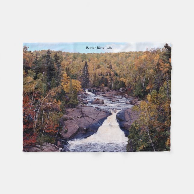 Beaver River Falls Fleece Decke (Vorderseite (Horizontal))