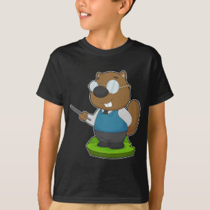 Beaver Teacher Glasses T-Shirt