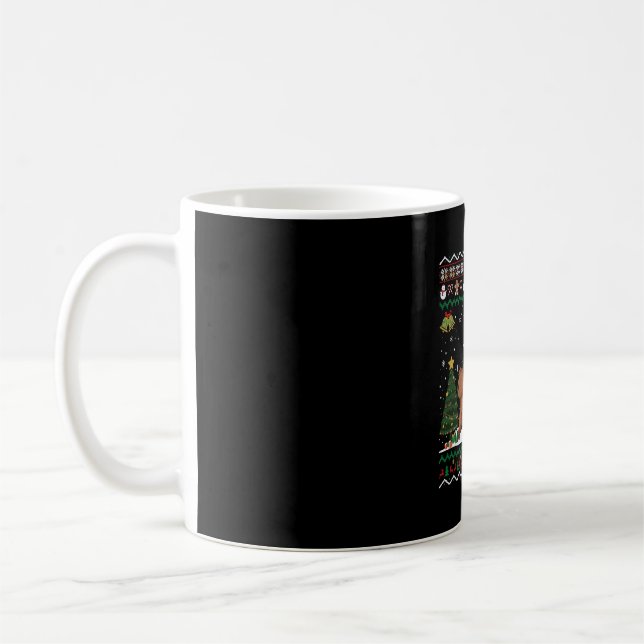 Beaver Ugly Xmas Gift Funny Santa Riding Beaver Ch Kaffeetasse (Links)