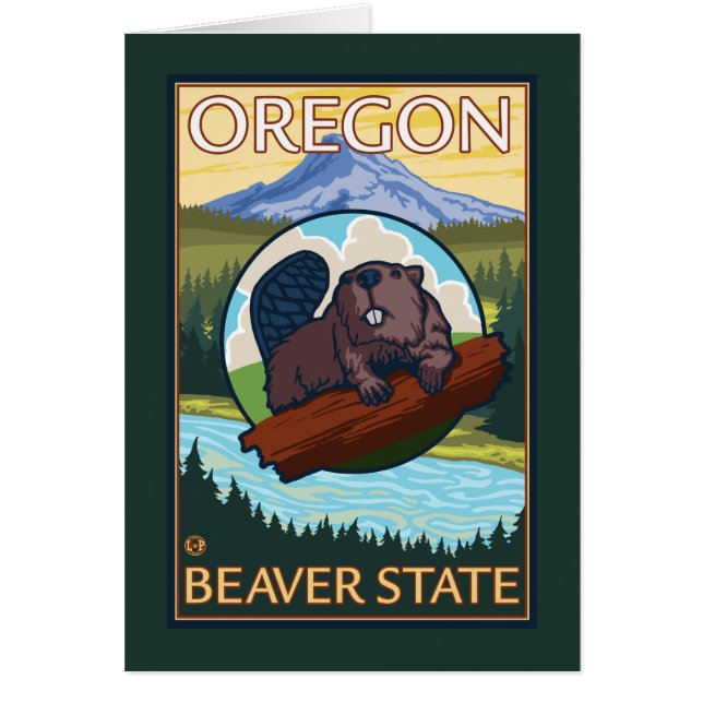 Beaver und Mount Hood Scene Vintage Travel (Vorne)