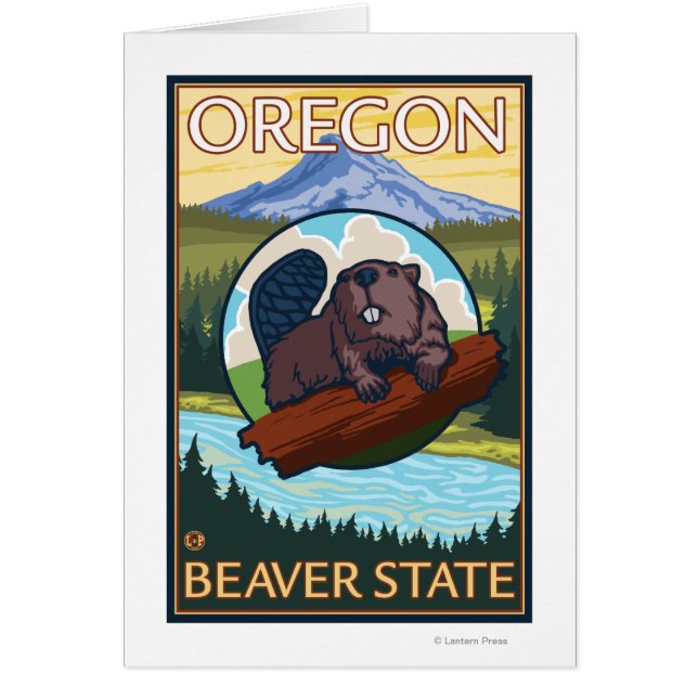 Beaver und Mount Hood Scene Vintage Travel (Vorne)