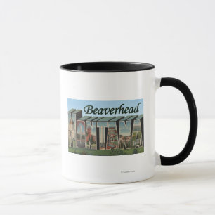 Beaverhead, Montana - große Buchstabe-Szenen Tasse