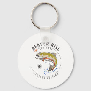 Beaverkill River New York Fly-Fischen Souvenir Bea Schlüsselanhänger