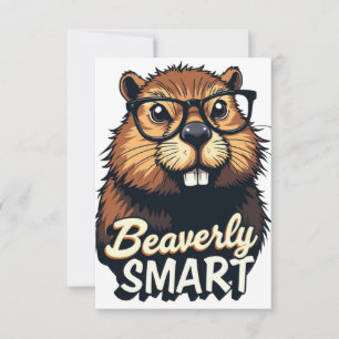 Beaversmart - Funny Beaver mit Brillen Graphic Ankündigung