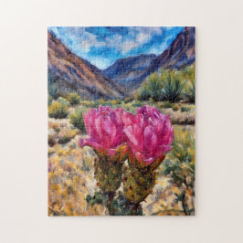 Beavertail Cactus Bloom Black Canyon Puzzle