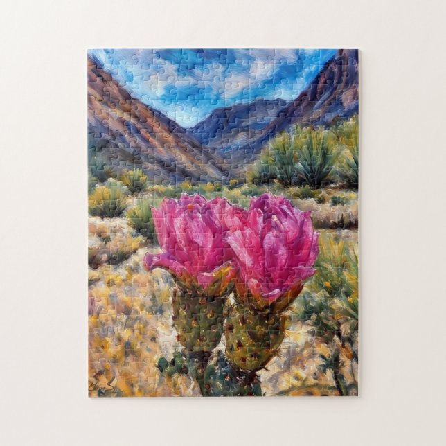 Beavertail Cactus Bloom Black Canyon Puzzle (Vertikal)
