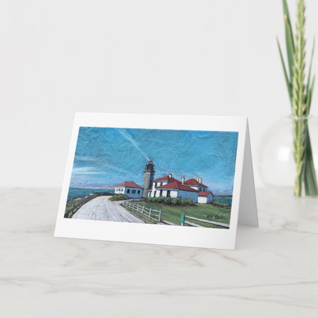 Beavertail Lighthouse in Jamestown, RI Karte (Vorderseite)