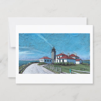 Beavertail Lighthouse in Jamestown, RI Postkarte