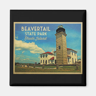 Beavertail Lighthouse Rhode Island Magnet