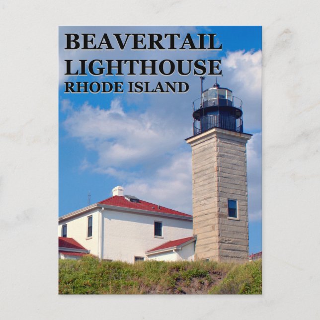 Beavertail Lighthouse, Rhode Island Postcard Postkarte (Vorderseite)