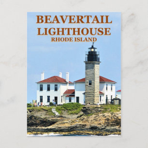 Beavertail Lighthouse, Rhode Island Postcard Postkarte