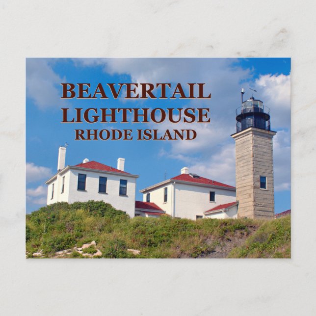 Beavertail Lighthouse, Rhode Island Postcard Postkarte (Vorderseite)