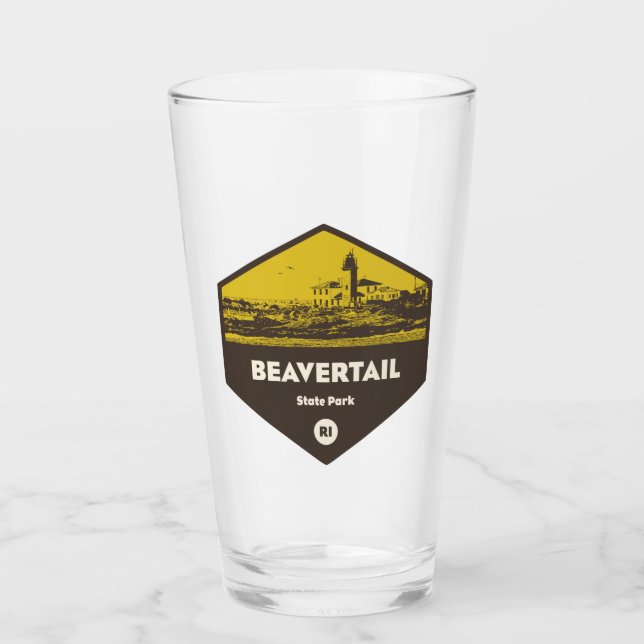 Beavertail Staat Park Rhode Island Glas (Vorderseite)