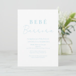 Bebe Azul Invitación Simple Baby Shower Einladung