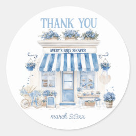 Bebe Cafe Bonjour Bebe Parisian theme Baby Show Runder Aufkleber