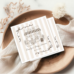 Bebe Cafe Geschlechtsneutrale Bogen Baby Shower Se Serviette